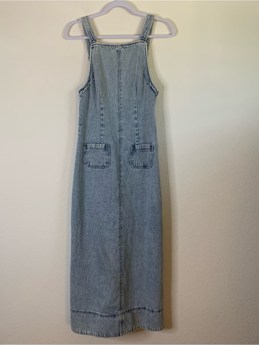 Free people light blue wash Dex Denim Midi Dress XS - Picture 2 of 9